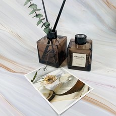 사각브라운 디퓨저용기, 1개, 200ml, 블랙캡