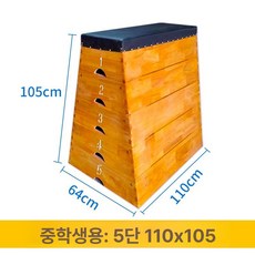 하루의정 뜀틀 체육교구 1개 스폰지뜀틀 구름판, 중학생용5단110x105