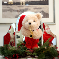 춤추는 크리스마스 곰돌이 인형 댄싱 장식 파티 소품 곰인형 선물 캐롤8곡, 색소폰 곰인형, 1개