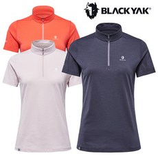 [블랙야크]24년SS 여성용 하절기 기본 반팔 집업 티셔츠 B페리체에코집업티S2 1BYTSM4511