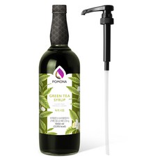 포모나 녹차 시럽 1L + 전용 시럽펌프 세트, 1세트