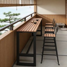 야외테이블세트 방수 발코니용 캐주얼 카페 테라스용 접이식의자, 11_단일 테이블 280x40x105