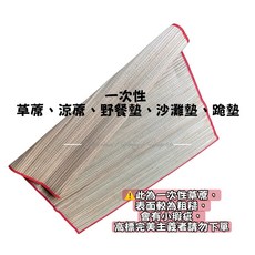 一次性草蓆 4.5尺X6.5尺 海灘沙灘席 野餐墊 涼蓆 涼墊 藺草蓆 編織 宗教拜拜 擺攤, 1個