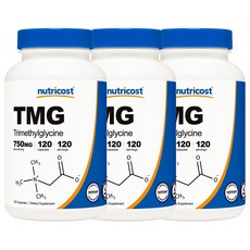 nutricost 甘胺酸甜菜鹼無麩質膠囊 750mg, 120顆, 3罐