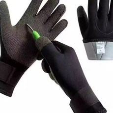 절단방지 다이빙장갑 케블라 절단 장갑 낚시 내마모성, 3mm 블랙 케블라 CR방수