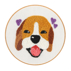 101도 펀치니들 DIY 촘촘이 강아지, 본품, 1개