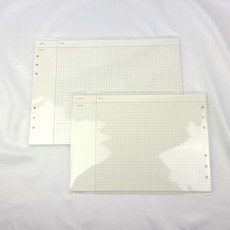 라떼라떼 바인더 모눈종이 노트 가로형 6공 A4 B5 속지 리필, B5 무지 (50장), 1개