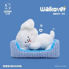 JOOKI 躺贏系列 貓貓毛絨玩具, 狗狗-普通包裝躺贏系列公仔18CM小窩22CM