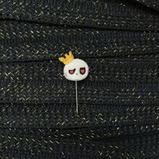 인형 손으로 그린 헤어 할로윈 해골 리본 장식, 1개, 3. TC - 5