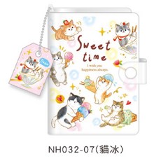 NH032-07(貓咪) 20張卡片收納冊 姓名貼紙相冊, 貓冰