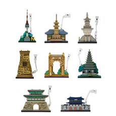 (TD) 아키텍쳐 우드 우리나라 건축물 - 집게꽂이 증정, 서울N타워