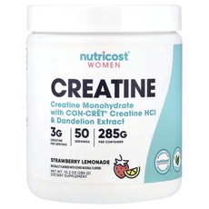 뉴트리코스트 우먼스 크레아틴 딸기 레모네이드 285g (10.1oz), 4개, 286g