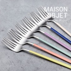 메종오브제 시에르 늘봄 디너포크 4피스, 레몬 2P+네이비 2P