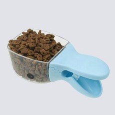 鴨嘴造型寵物糧勺密封夾, 藍色, 1個