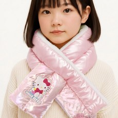 산리오 헬로키티 패딩 샤인 머플러 목도리 겨울 아동 유아 어린이 키즈 털 여아
