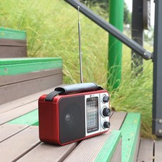 롯데알미늄 휴대용 라디오 750g, PINGKY-250, 레드
