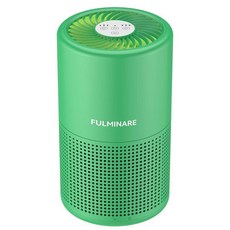 FULMINARE 가정용 침실용 공기 청정기 H13 HEPA 공기 청정기 3가지 속도 타이머 24dB 야간 조명이 있는 소형 미니 공기 청정기 민트 그린, 1 Pack, Mint Green