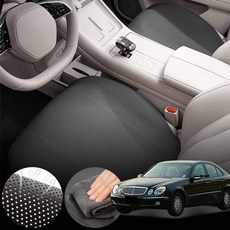 벤츠 E350 W211 (~09) M272 차량용 초슬림 통풍 시트 커버 블랙 2개 세트