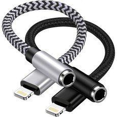 2팩 아이폰 헤드폰 어댑터 애플 MFi 인증 번개에서 3.5mm 이어폰 오디오 Aux 잭 동글 아이폰용 14 13 12 11 프로 맥스 플러스 미니 XR XS 8 아이패드 아이, 2*White/ Black, 2*White, Black, 2*White/ Black