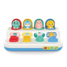 하늘썬별 유아용 팝업 동물친구 터치 까꿍놀이, 3개, 1가지색상(흰색등)