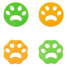 고양이 집사 미니 실리콘 털 보풀 먼지 제거기 세탁볼, 4종 세트