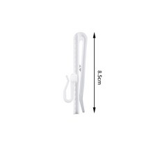 품질 커튼 걸이 한국식 신축 리프트 조절 후크 화이트 PP 플라스틱 POM 프리미엄 S 후크, 8.5cm, 8개, 1개