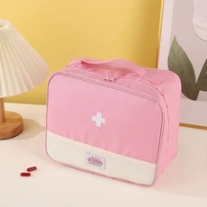 응급 처치 키트 용기 알약 케이스 보관함 정리함 대용량 가족 3 층, 03 L, 04 Pink -L