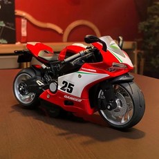 1:12比例摩托車警車 古斯塔摩托車 杜卡迪 拿鐵系列仿真合金摩托車模型擺件, 1個