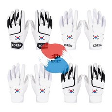 국가대표 태극기 프리미엄 양피 배팅장갑 야구장갑 (유소년 사이즈 입고), 1개, 장갑컬러 로고선택 : 블랙장갑 코리아로고 XL