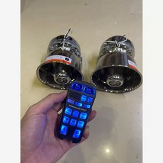 미니큐브싸이렌 사이렌 초강력 싸이렌 중장비 1개, 듀얼 스피커, 범용, 600W 본체+2개 화이트 스틸 스피커
