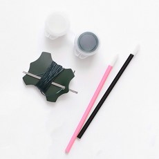 간편한 국산 엣지코트 세트 일회용 기리메 DIY 가죽공예 키트, 1개, 연그레이