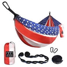 Gold Armour 캠핑 해먹 - 엑스트라 라지 더블 낙하산 해먹 2 나무 스트랩 32 루프 6.1 m 포함 미국 브랜드 경량 나일론 성인 어린이 캠핑 액세서리 장비 깃발, [ 1746958 ] Gold Armour 캠핑 해먹