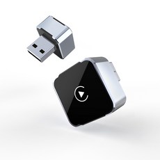 무선 스마트 티맵 카플레이 안드로이드오토 2in1 플러그앤플레이 자동차 어댑터 동글이, 은색, CA-28