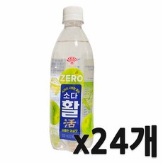 동화약품 소다활 제로 탄산음료 매실맛, 24개, 500ml