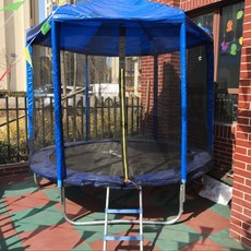 야외 트램폴린 방방이 대형 점핑 운동 트램펄린 펜션, 8피트 2.44m + 사다리, 1개