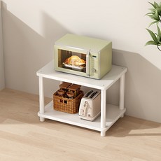 헤븐하임 다용도 선반 진열장, 2단, 화이트(WHITE)