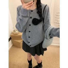 Cwadun 여자 느슨한 올 매치 니트 스웨터 카디건 재킷