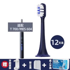 X1 X3 X5 전동칫솔/리필 칫솔모 세트 호환 2PCS V1 소프트형 초음파 최신, C. T700MES604 진한 파란색 청소 유형 12개