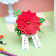 (TD) 반짝이는 마음 담은 펠트 카네이션 브로치