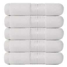 콜콜러브 프리미엄 호텔 수건 순면 140g 부드러운 샤워타올 세면수건 가정용, 화이트, 5개