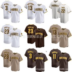 야구복 파드리스 마카도 타티스자 자수 볼슈트