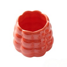 陶瓷叉匙收納罐 可愛造型餐具座 多功能收納杯 簡約風格餐具收納, 橙色, 1個