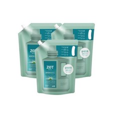 리큐 제트맥스 탈취 파워겔 멘톨 세탁세제 리필 일반드럼겸용 1.8L x 3개