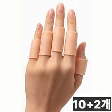코메르시 고탄력 실리콘 손가락 마디 밴드, 12개, 스킨