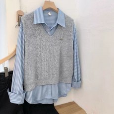 Siluno 포근하고 세련된 니트 조끼