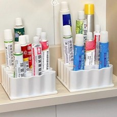 KROF 筆筒收納波浪筆架辦公室宿捨桌麵藥膏格子化妝刷多功能收納顏料置物架, 1個