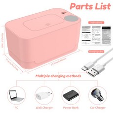 물티슈워머 온열물티슈 휴대용 USB 물티슈 워머 가정용 자동차 여행용 가열 박스 디펜서 기저귀 일정한 온도, 없음