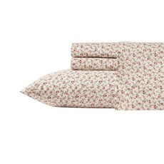 Laura Ashley - 트윈 XL 시트 면 퍼케일 침구 세트 경량 및 통기성 홈 데코 기숙사 방 필수품 이모진 퍼플 트윈 XL 450527