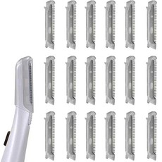 피니싱 터치 플로리스 더마플레인 글로 라이트 페이셜 각질 제거제 얼굴 및 눈썹 제모용 교체 블레이드용 완벽한 교체용 헤드 18개 (18개), 피니싱 터치 플로리스 더마플레인 글로, 라이트 페이셜