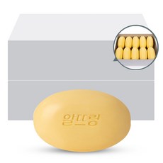LG생활건강 알뜨랑비누 130g 그린 화이트 목욕비누, 20개입